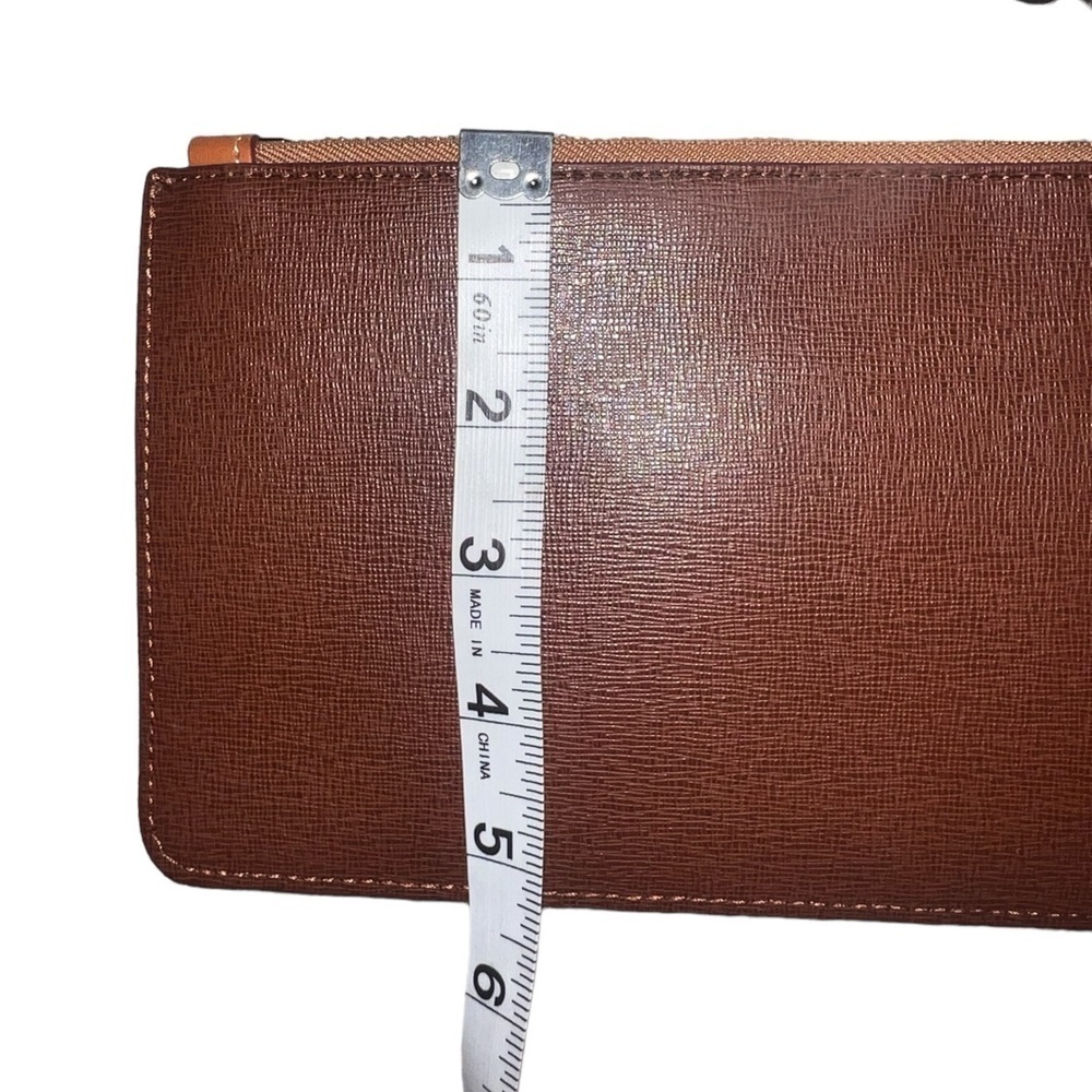 {NWOT Dooney & Bourke Saffiano Leather Zip Wristlet Wallet in Brown} - Picture 10 of 10